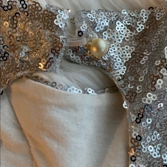 Pink Tutu silver sequined dress with lace Appliqué - Picture 9 of 9